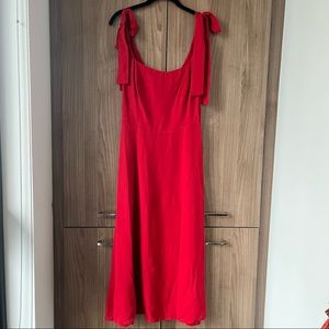 Reformation Nadira Dress in Cherry